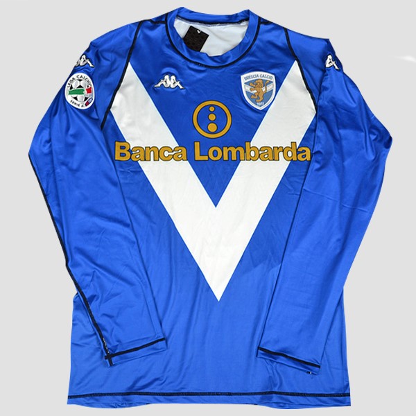 Camiseta Brescia Calcio Primera equipo ML Retro 2003 2004 Azul